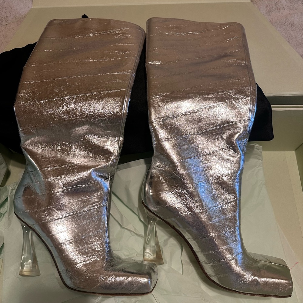 Silver Women's Boots